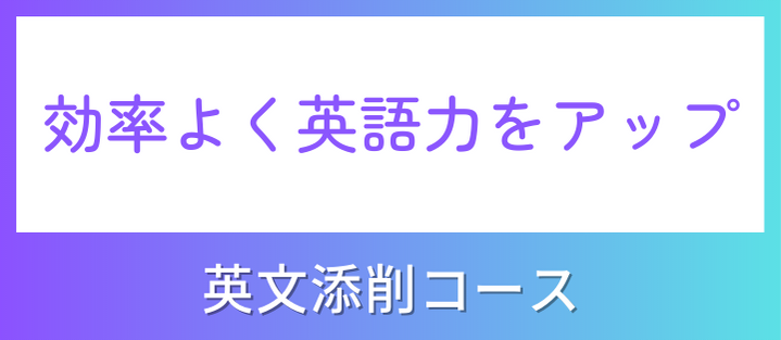 効率よく英語力アップ/英文添削コース